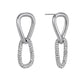 Aretes Eslabón Orgánico y Pavé
