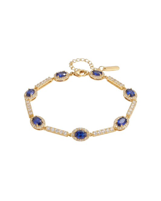 Pulsera Zafiro Imperial y Pavé