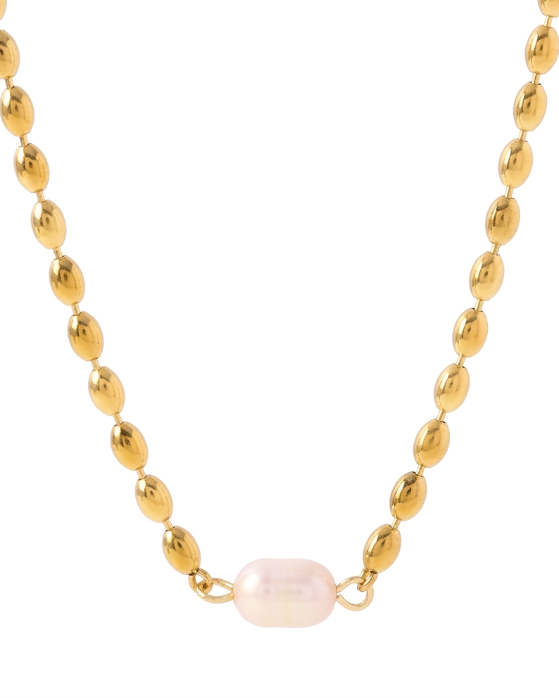 Collar de Cadena de Cuentas y Perla