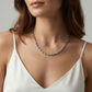Collar Cuentas Plateadas