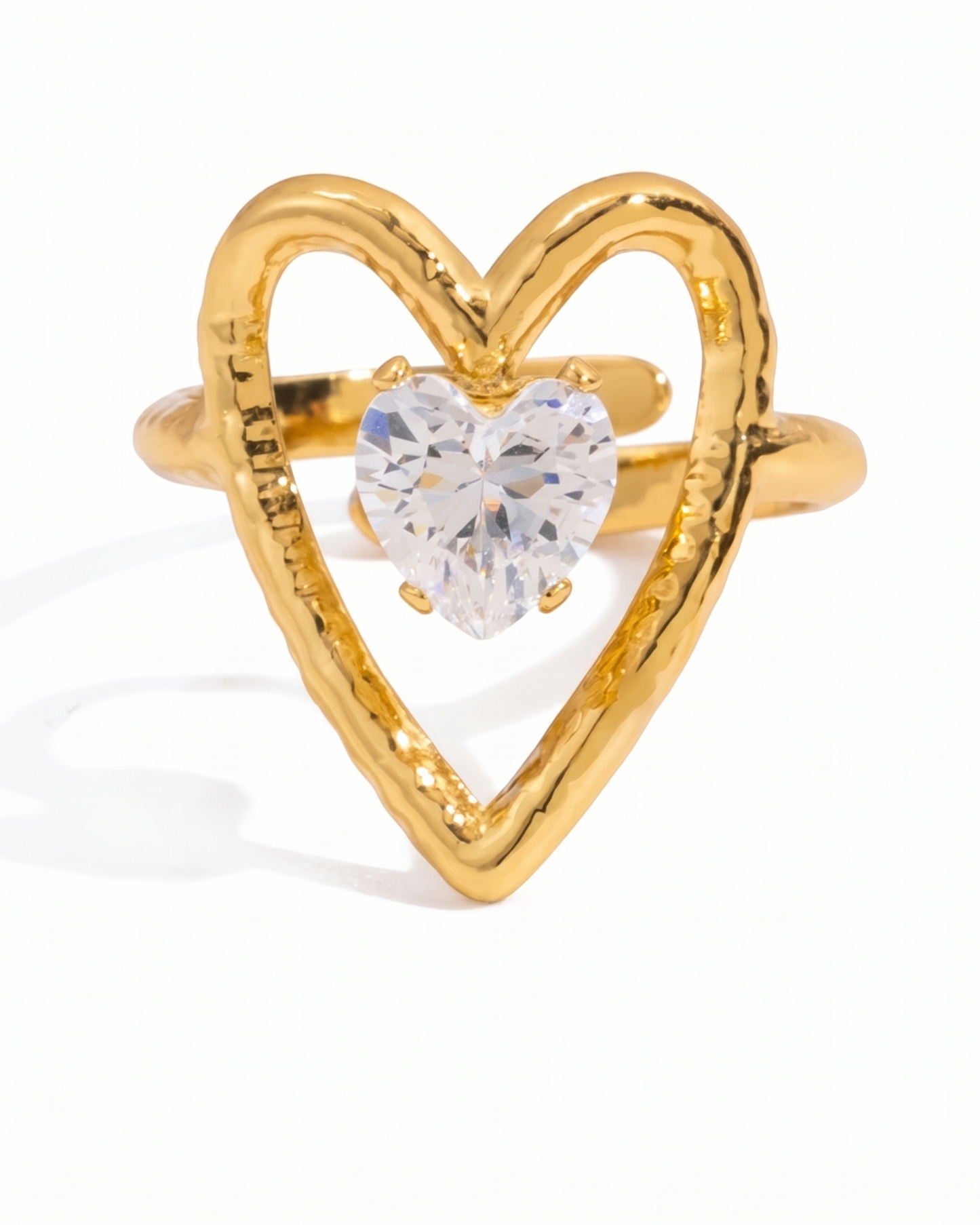 Anillo Hammered Heart