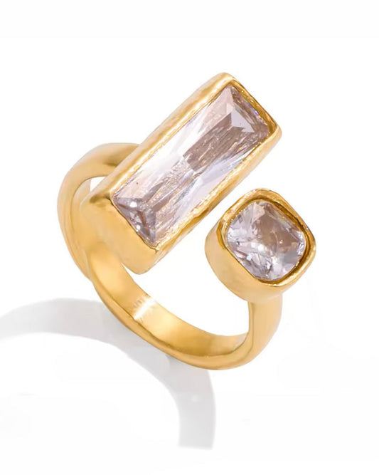 Anillo dual con circonias geométricas