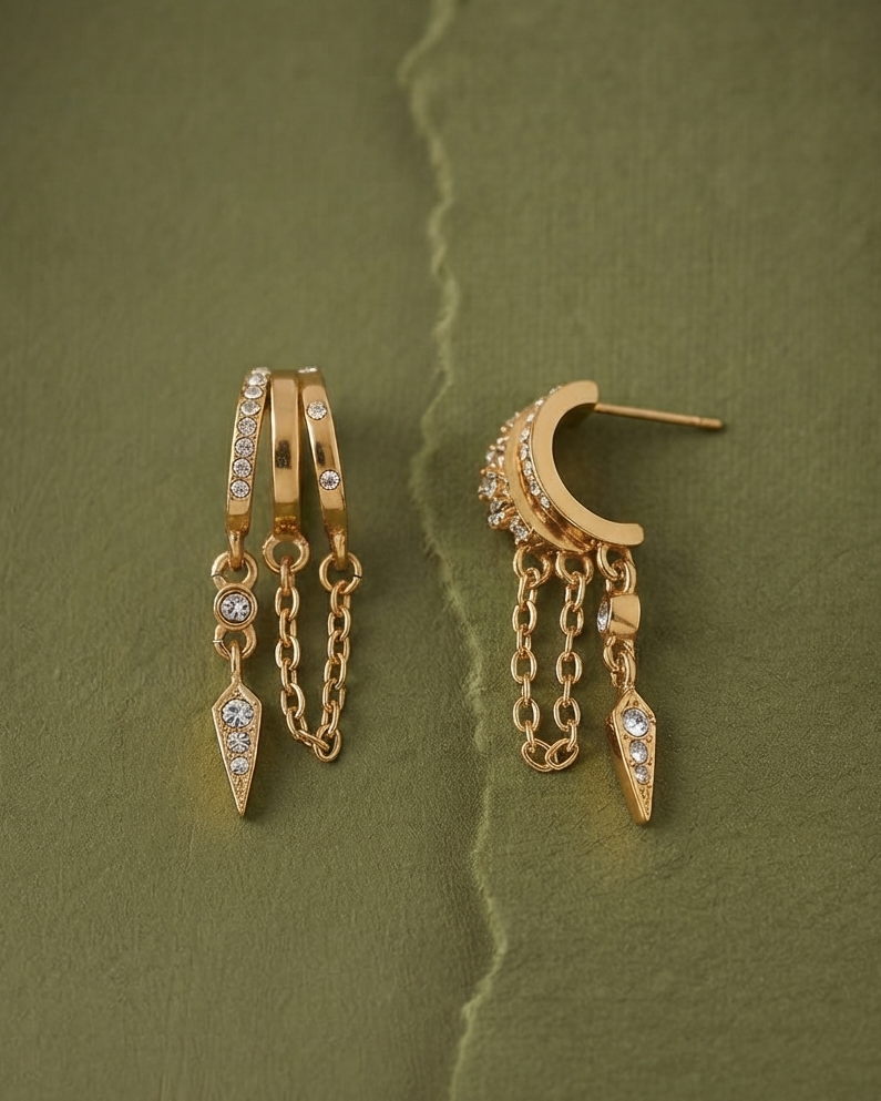 Aretes Tríada Dorada
