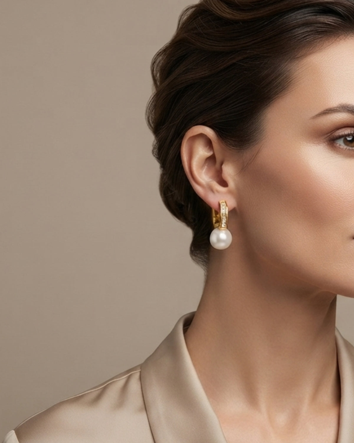 Aretes Perla Geométrica