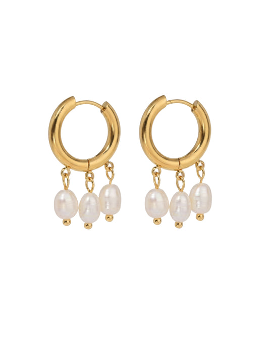 Aretes Tríada Perla
