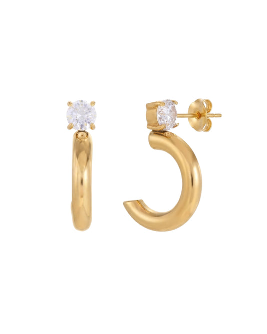 Aretes Aro Solitario Lumière