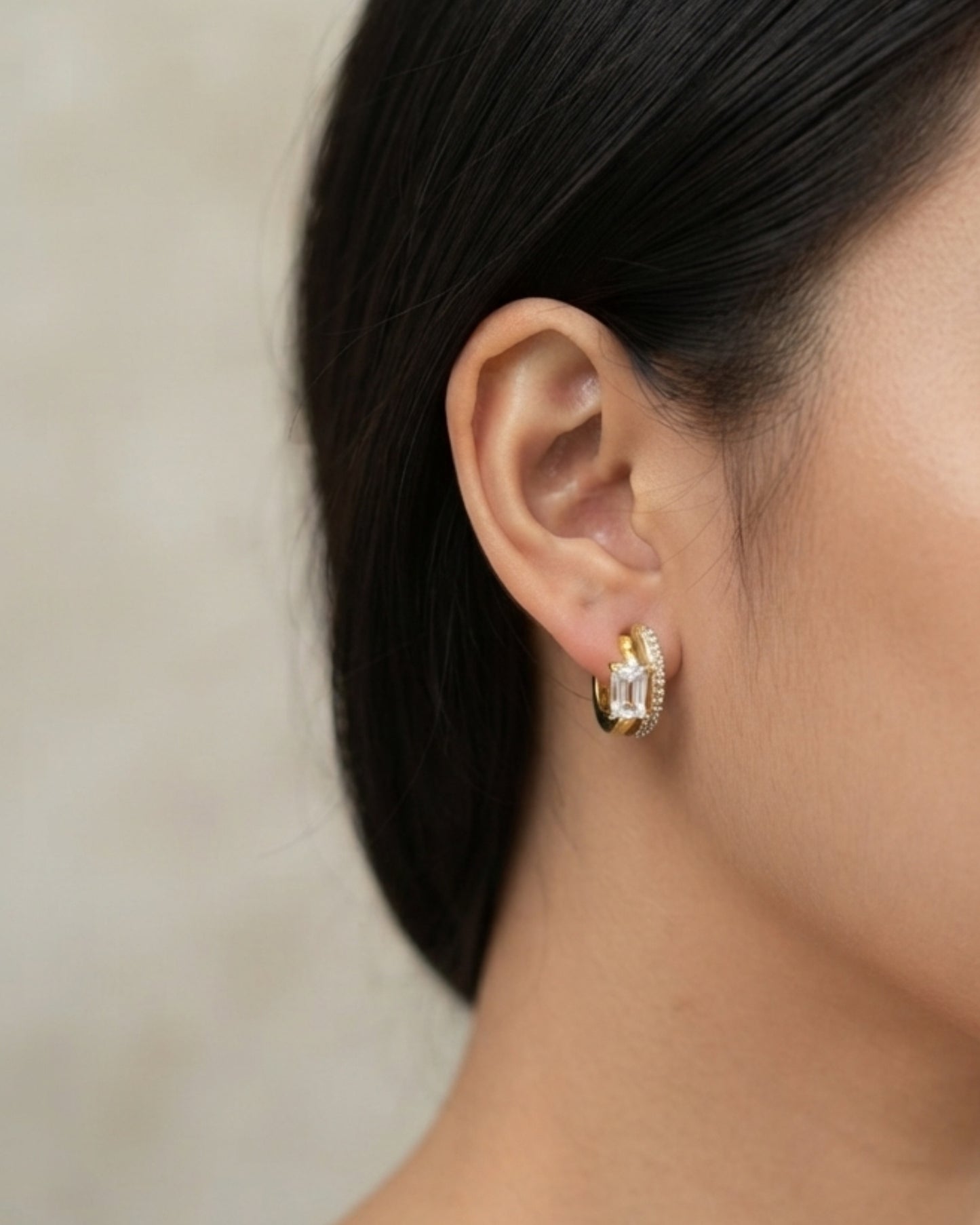 Aretes Doble Banda Lumina