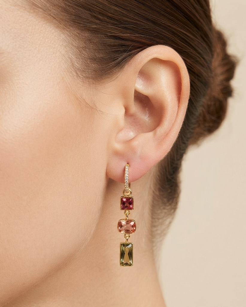 Aretes Cascada Cromática