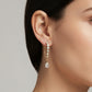 Aretes Línea de Cristal y Gota