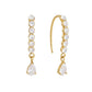 Aretes Línea de Cristal y Gota