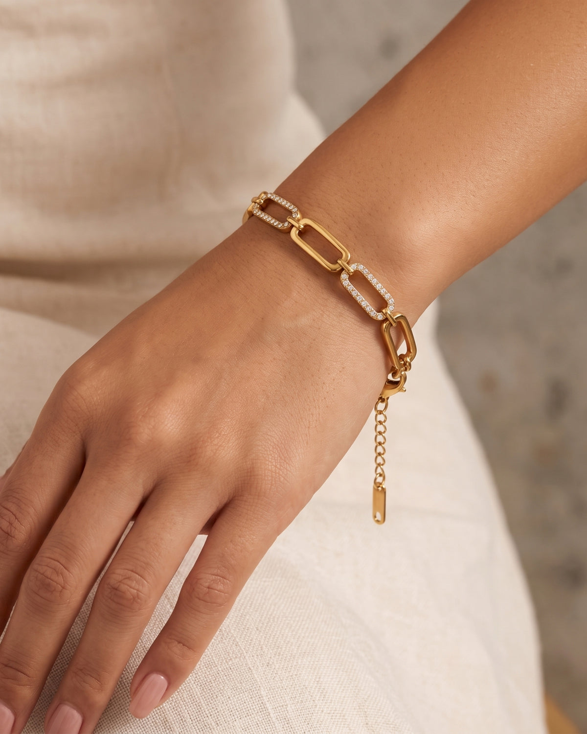 Pulsera Link Pavé Gold