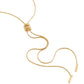 Collar Lariat Escultura Metálica