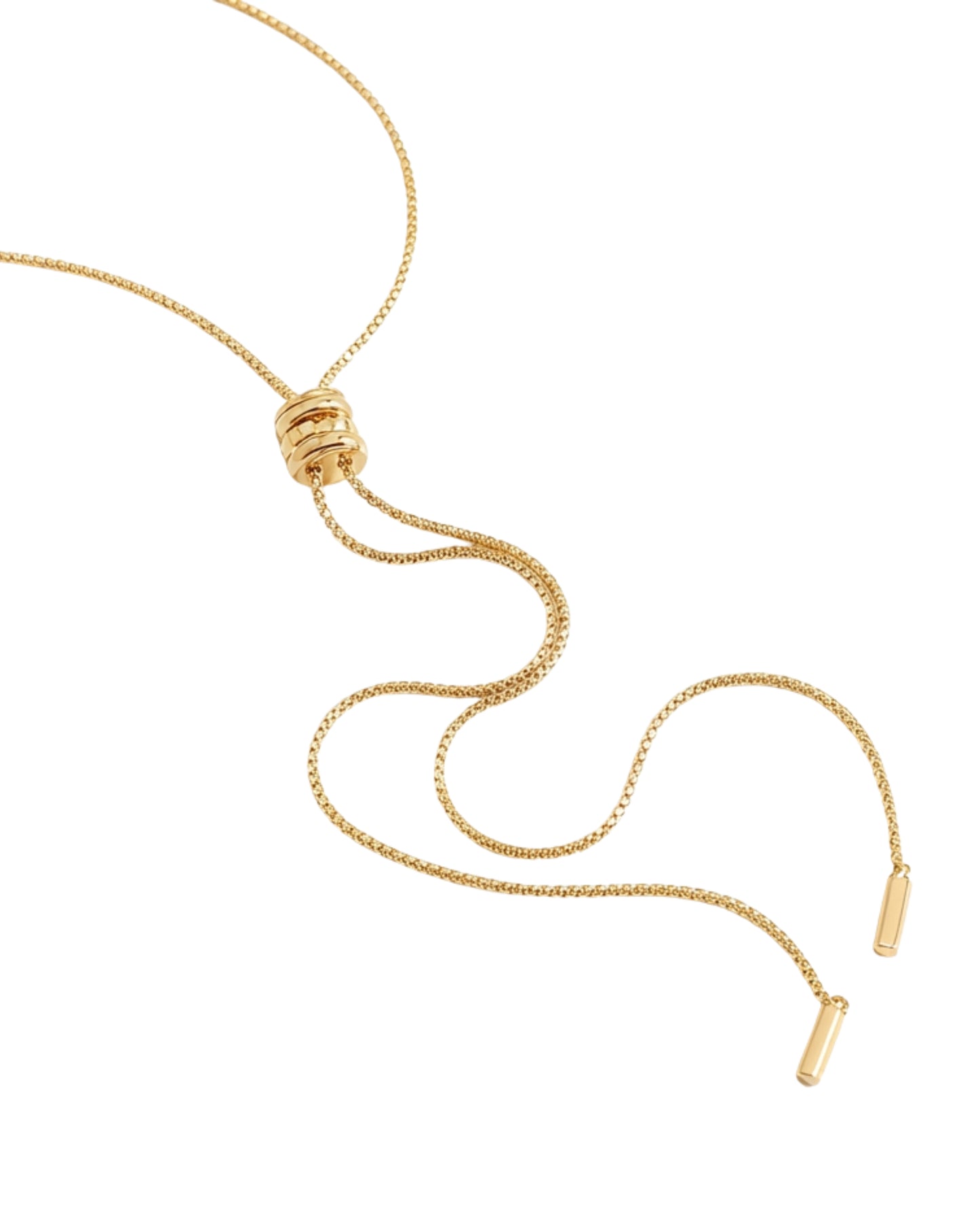 Collar Lariat Escultura Metálica