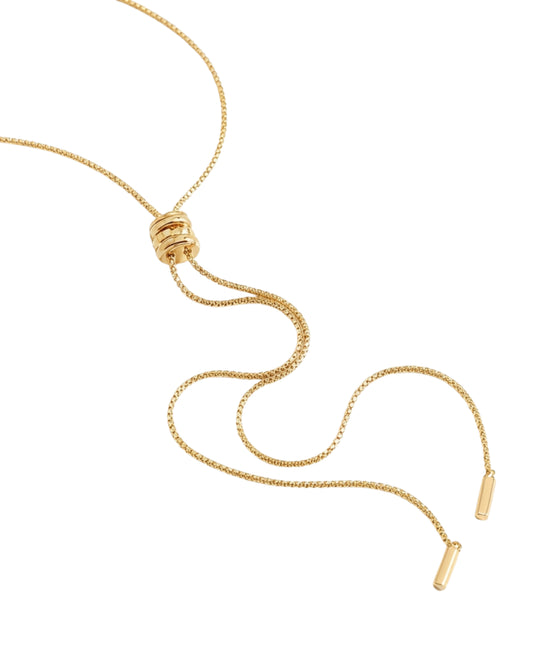 Collar Lariat Escultura Metálica