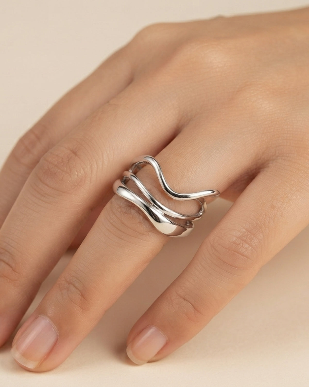 Anillo Olas de Plata