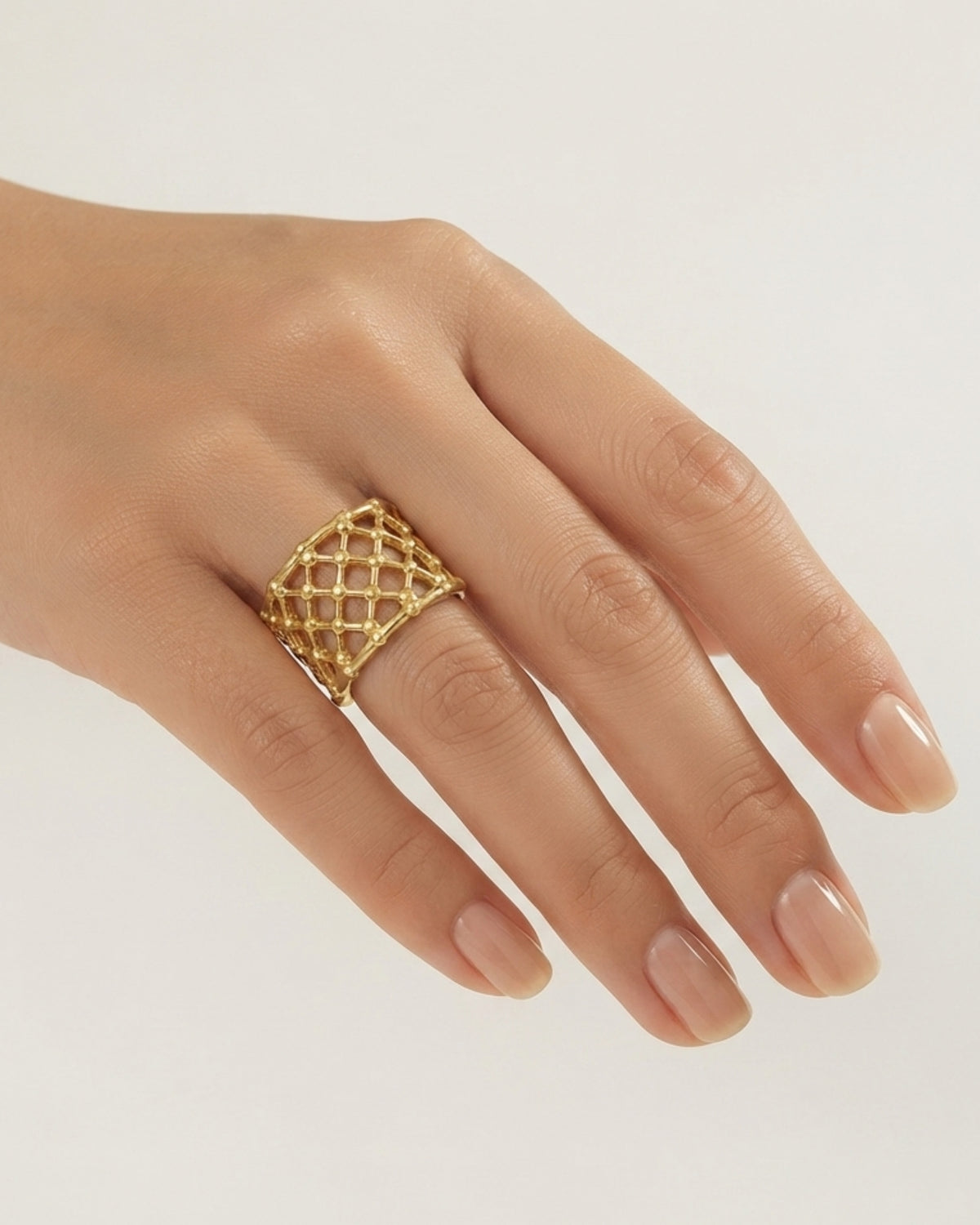 Anillo Red Geometric