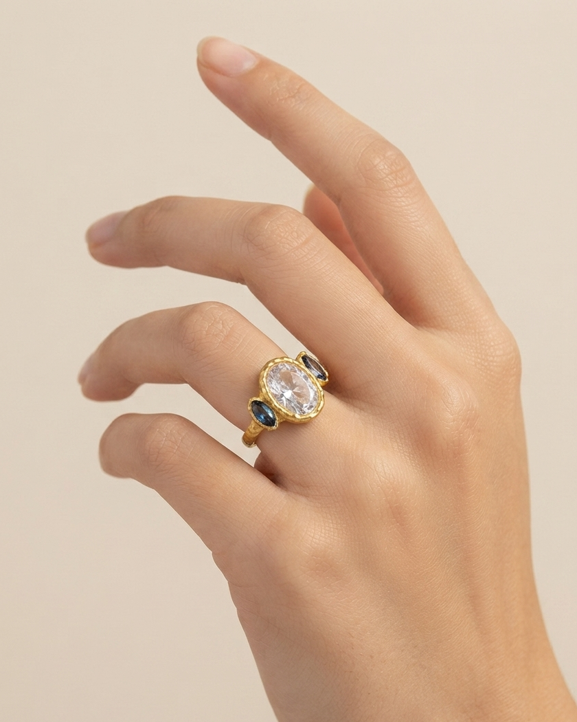 Anillo Trilogía Zafiro y Lumina