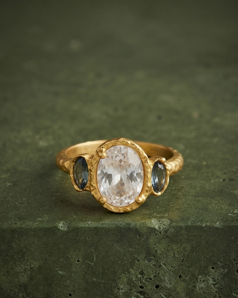 Anillo Trilogía Zafiro y Lumina