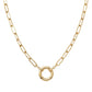 Collar Eslabones y Cierre Frontal Dorado
