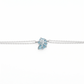 Pulsera de doble cadena con detalle de caracol y deposito de color azul mar y plata