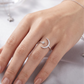 Anillo Abierto de Luna y Estrella con Circonias