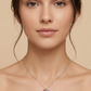 Collar de corazón con cristales arcoíris