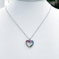 Collar de corazón con cristales arcoíris