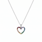 Collar de corazón con cristales arcoíris