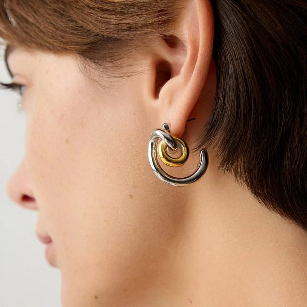 Amber Golden Earrings