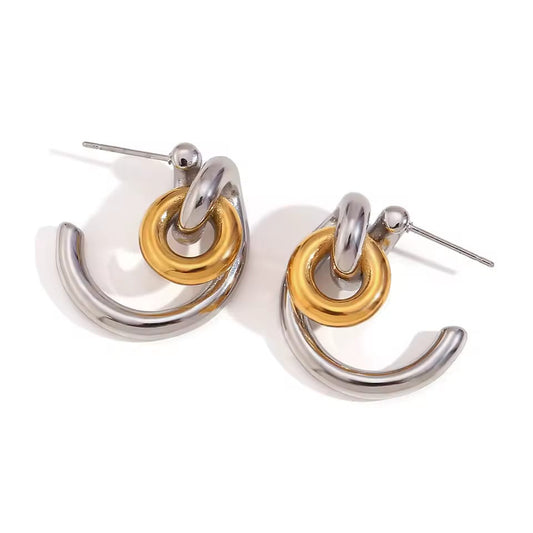 Amber Golden Earrings