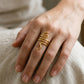 Anillo de serpiente envolvente con silueta fluida