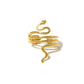 Anillo de serpiente envolvente con silueta fluida