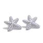Aretes Plateados de Estrella de Mar con Perlas