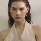 Aretes de Rama de Hojas Esculpidas