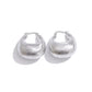Aretes Plateados Chunky con Textura