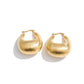 Aretes Dorados Chunky con Textura