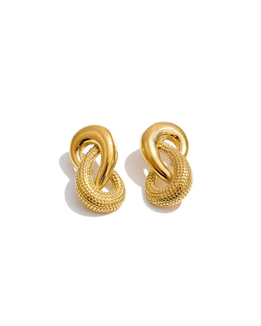 Aretes de Eslabones con textura