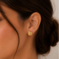 Aretes Esferas Rayadas