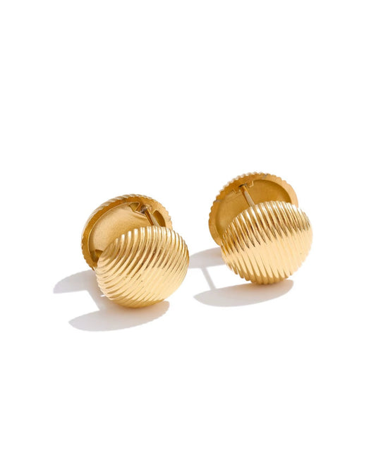 Aretes Esferas Rayadas