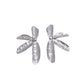 Aretes Hojas Texturizadas Platedas