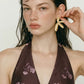 Aretes Hojas Doradas Texturizadas Doradas