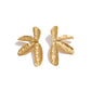 Aretes Hojas Doradas Texturizadas Doradas