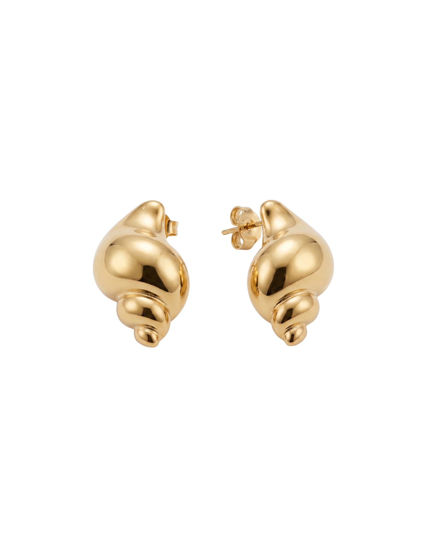 Aretes Caracola Dorada