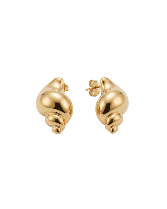 Aretes Caracola Dorada