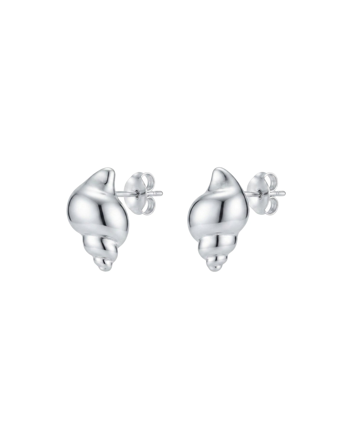 Aretes Caracola Plateada
