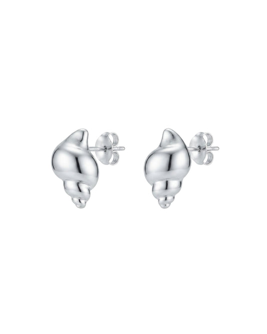 Aretes Caracola Plateada