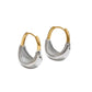 Aretes Huggie Bicolor Esculturales