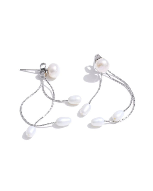 Aretes Cascada de Perlas