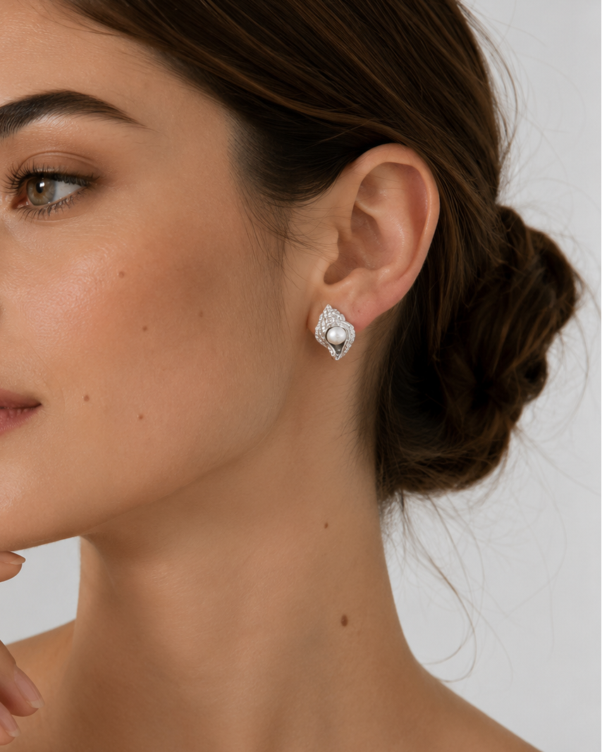 Aretes Nácar Marino