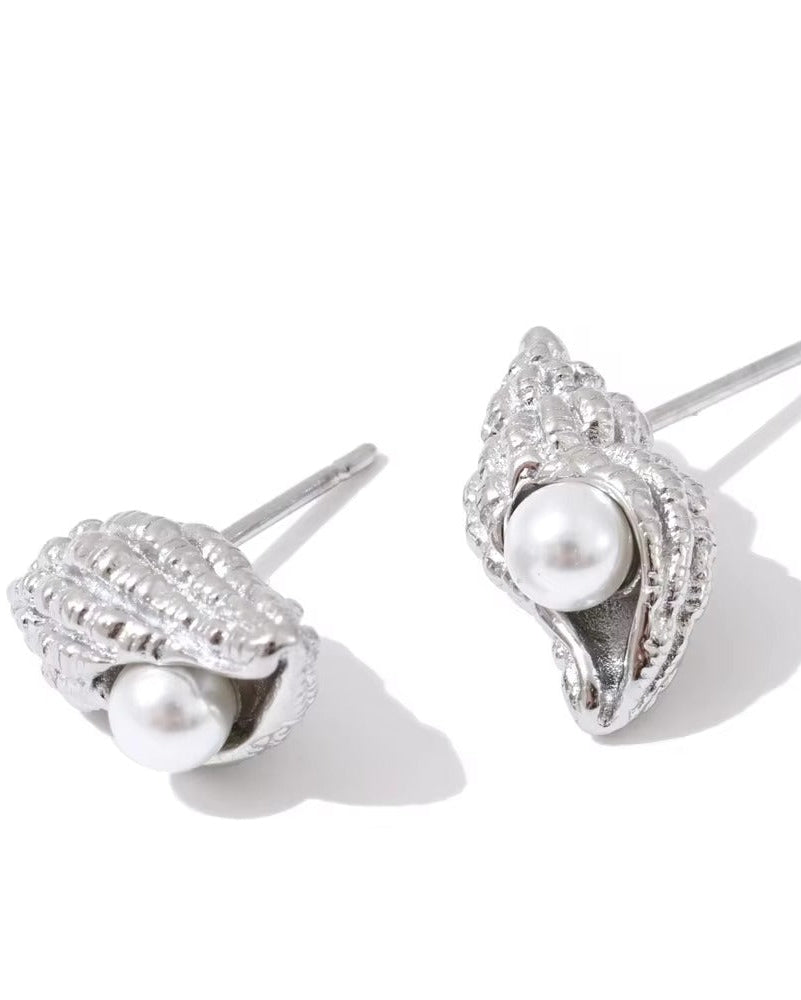 Aretes Nácar Marino